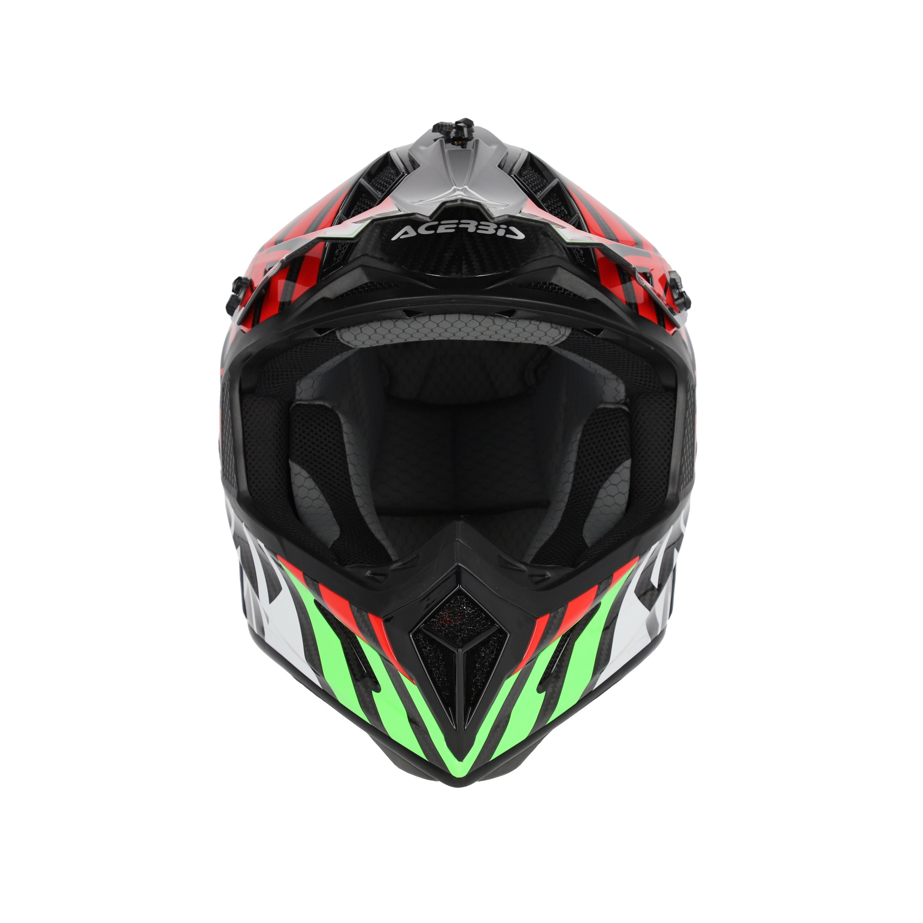 Acerbis Steel Carbon MX Helmet Glossy Green/Red