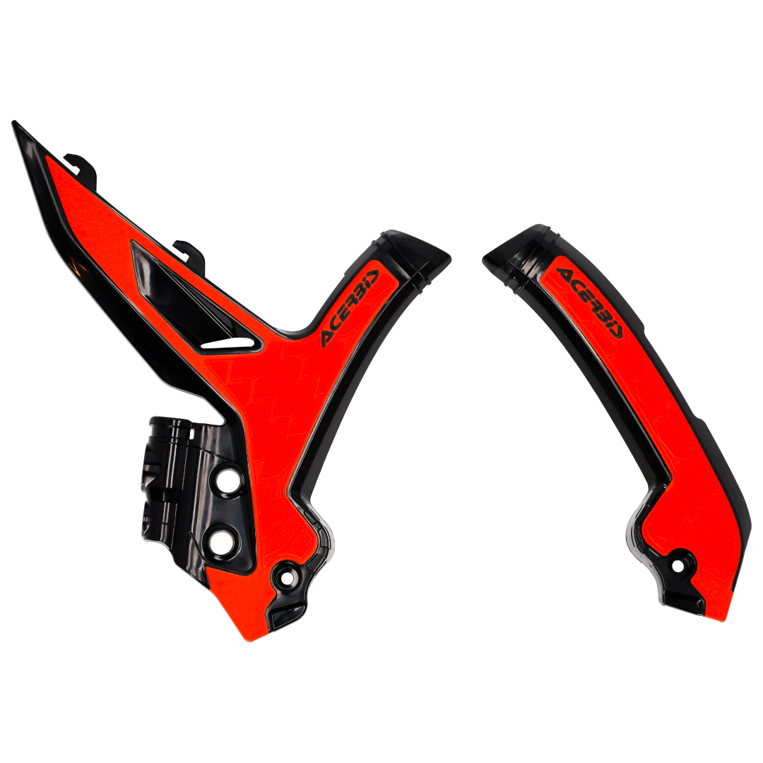 Acerbis X-Grip Frame Guards KTM SX/SXF 125-450 23-24, EXC/EXC-F 2024 Black/Orange