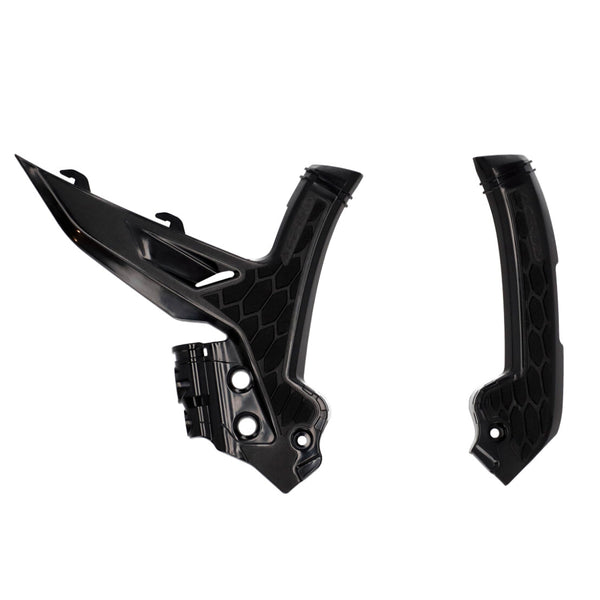 Acerbis X-Grip Frame Guards KTM SX/SXF 125-450 23-24, EXC/EXC-F 2024 Black/Black