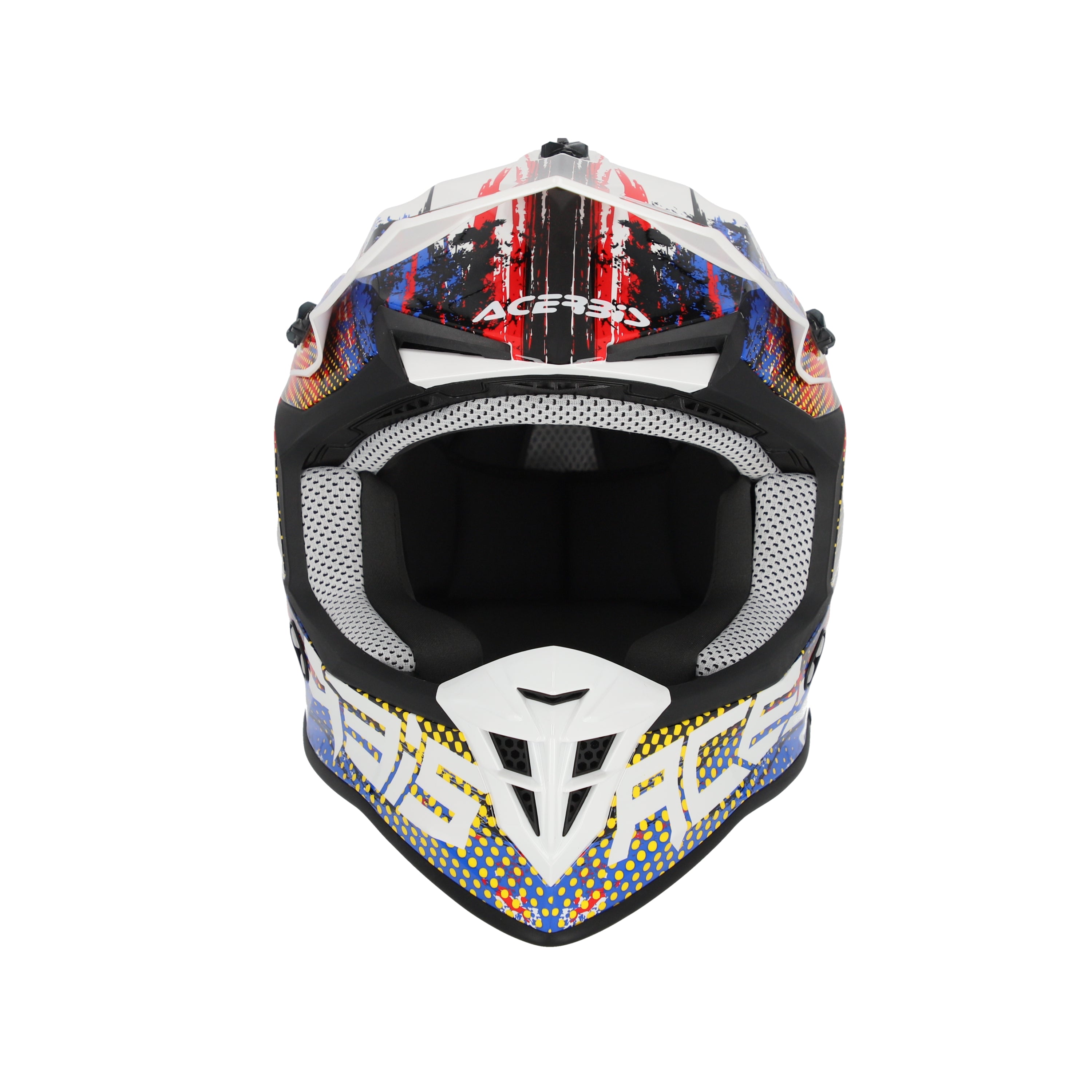 Acerbis Linear Graphic MX Helmet Glossy White/Blue/Red