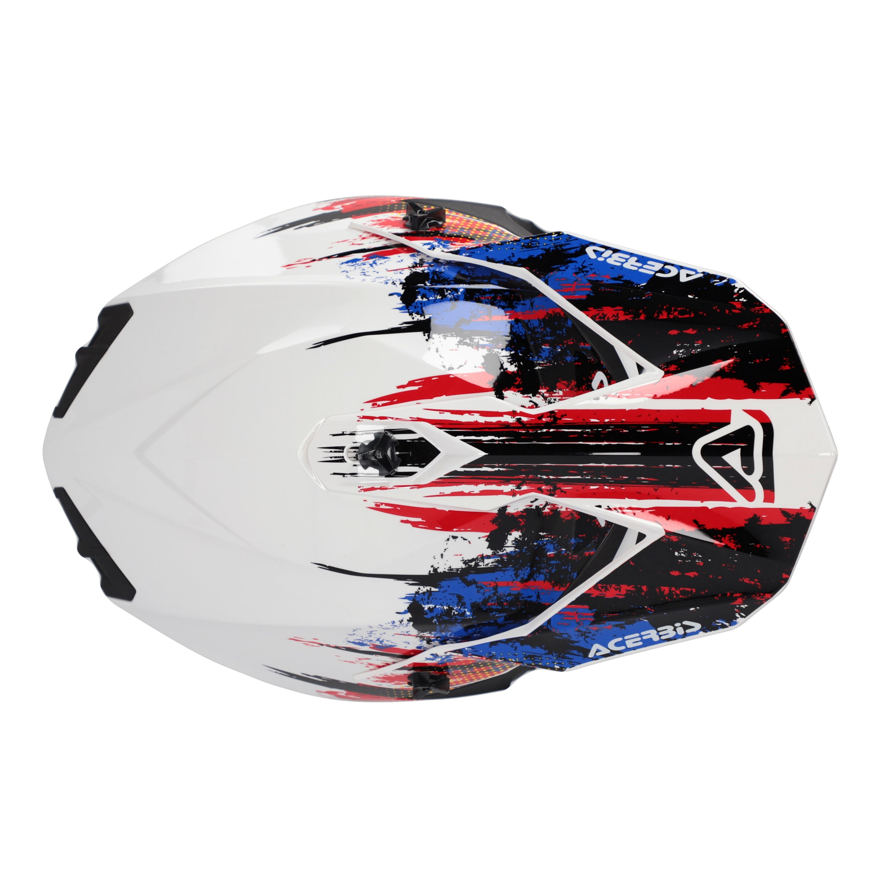 Acerbis Linear Graphic MX Helmet Glossy White/Blue/Red