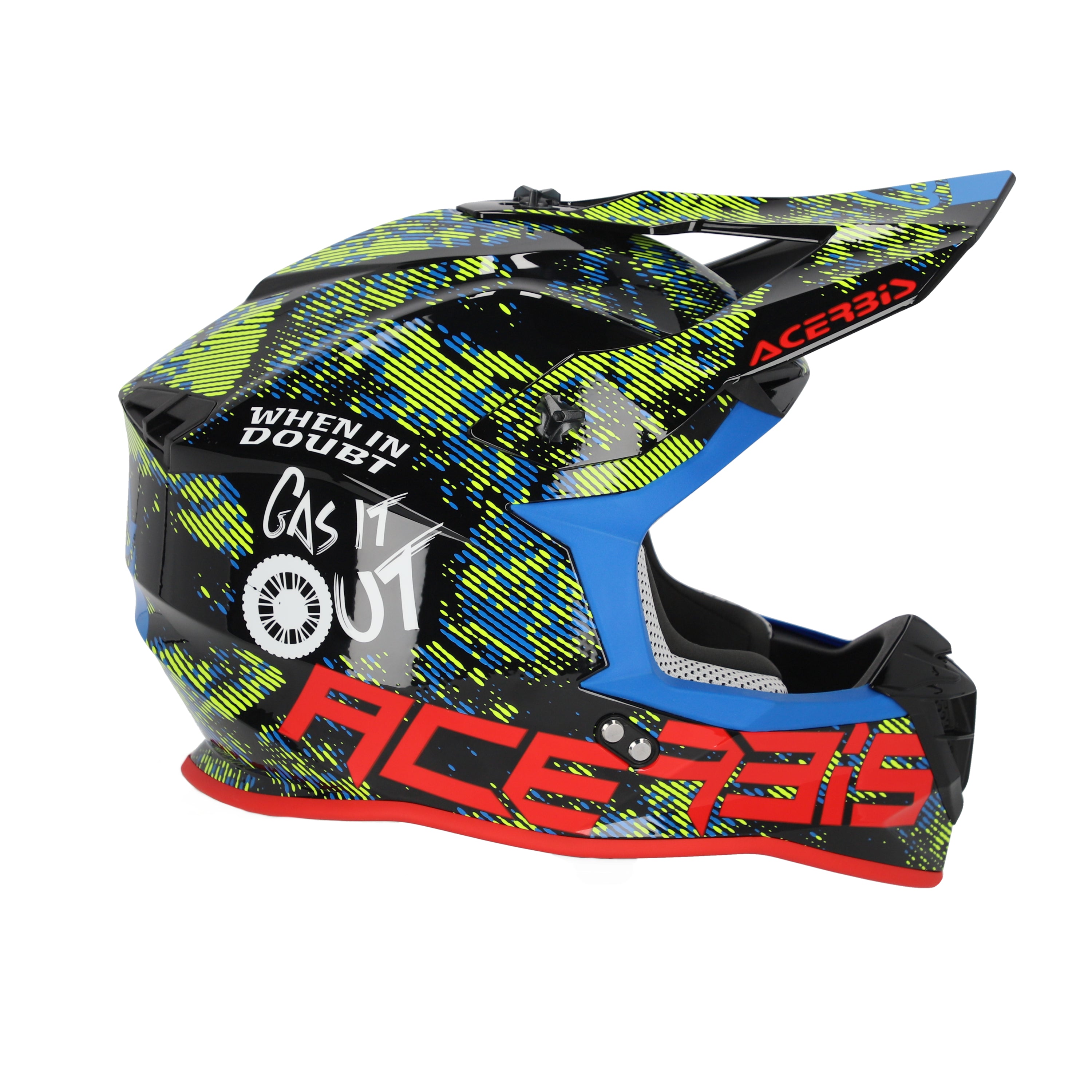 Acerbis Linear Graphic ECE 22.06 MX Helmet Glossy White/Black