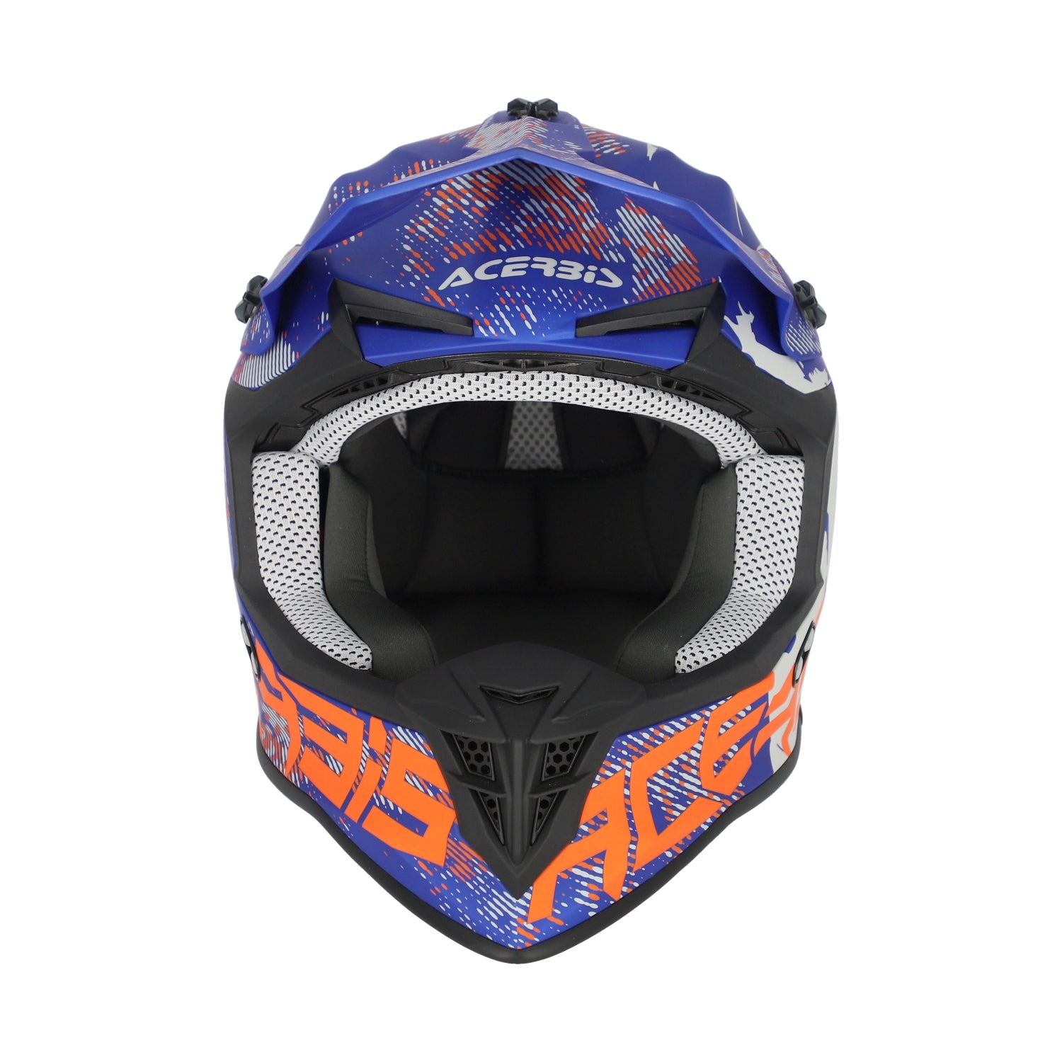 Acerbis Linear Graphic ECE 22.06 MX Helmet Matte Grey/Blue