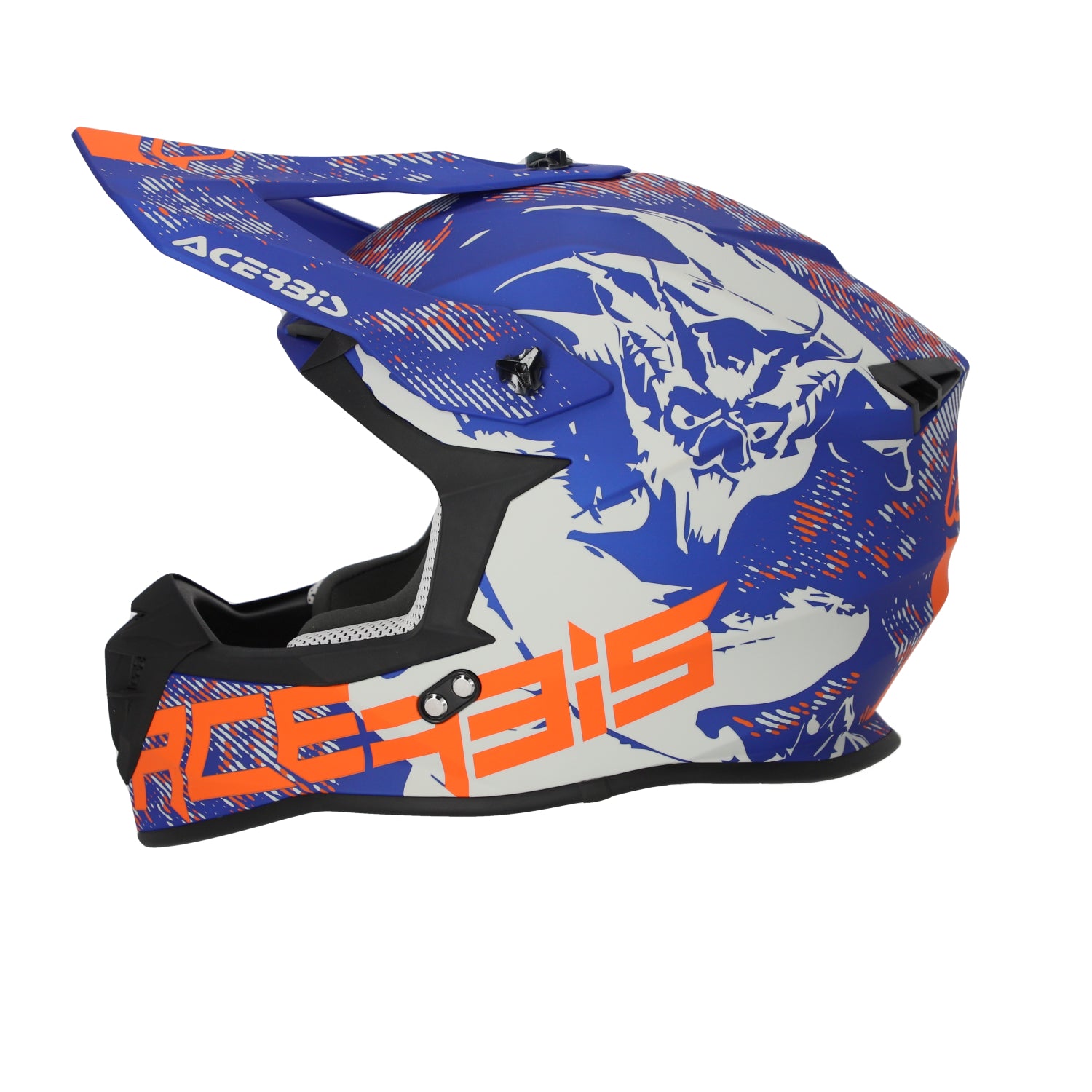 Acerbis Linear Graphic ECE 22.06 MX Helmet Matte Grey/Blue