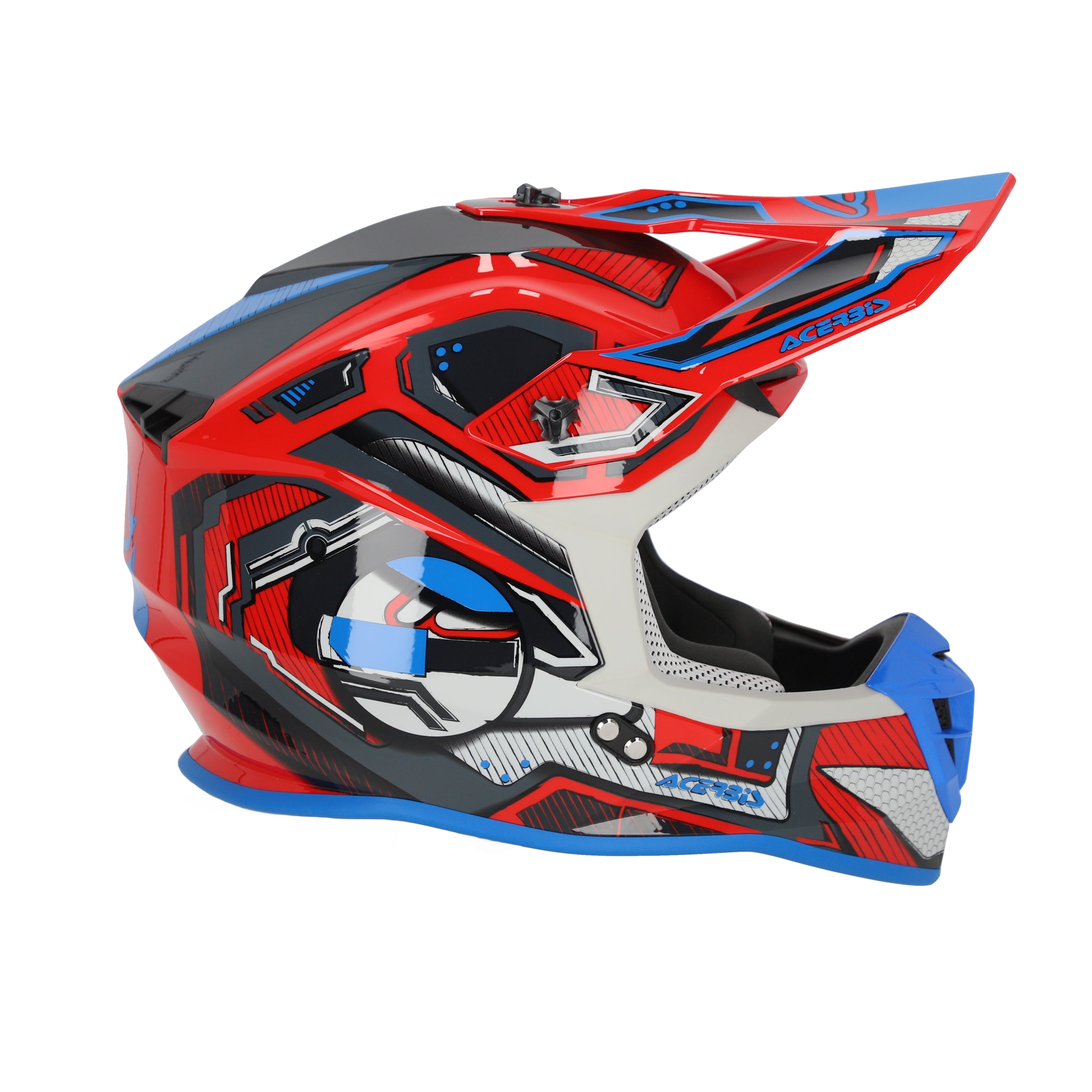 Acerbis Linear Graphic ECE 22.06 MX Helmet Glossy Red/Blue
