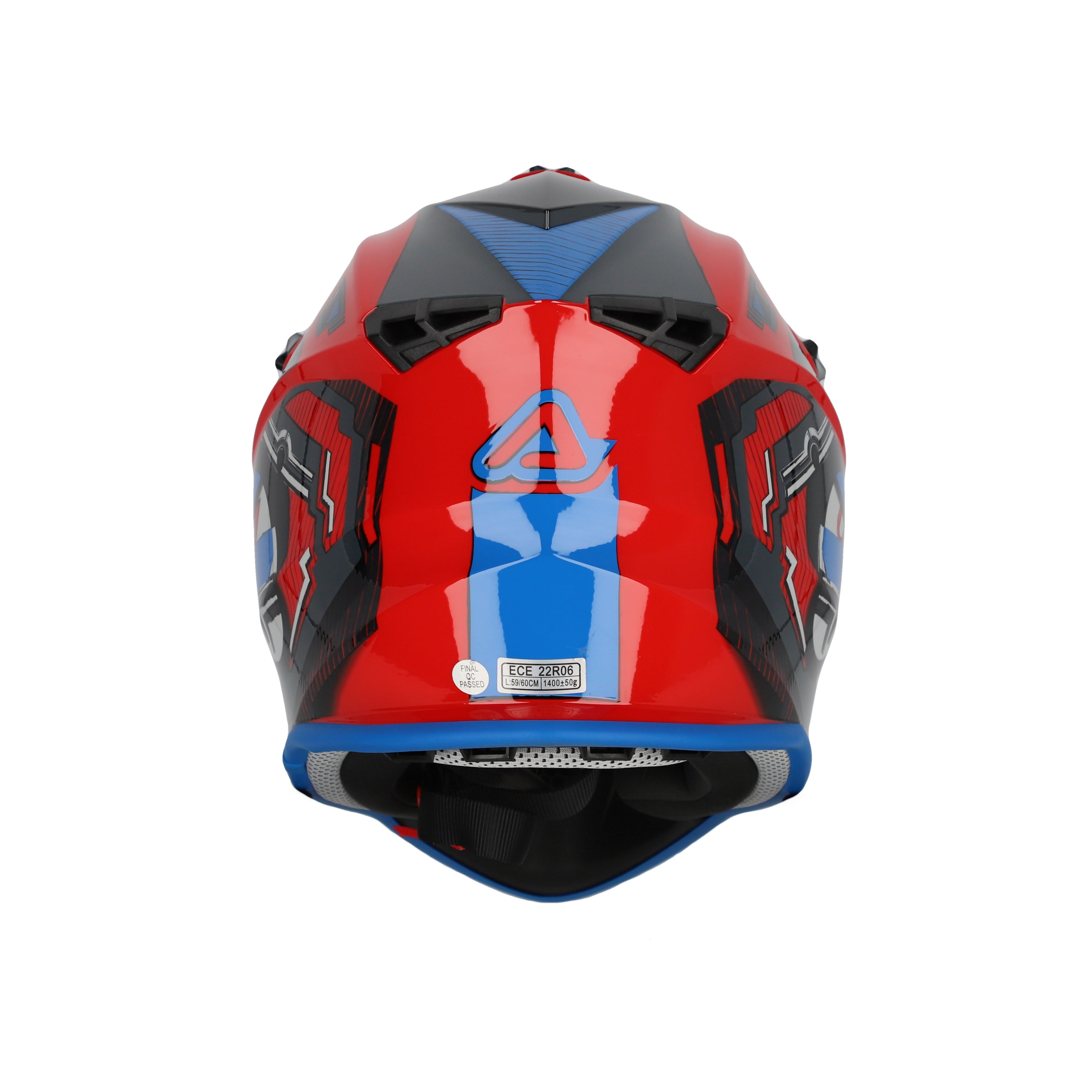Acerbis Linear Graphic ECE 22.06 MX Helmet Glossy Red/Blue