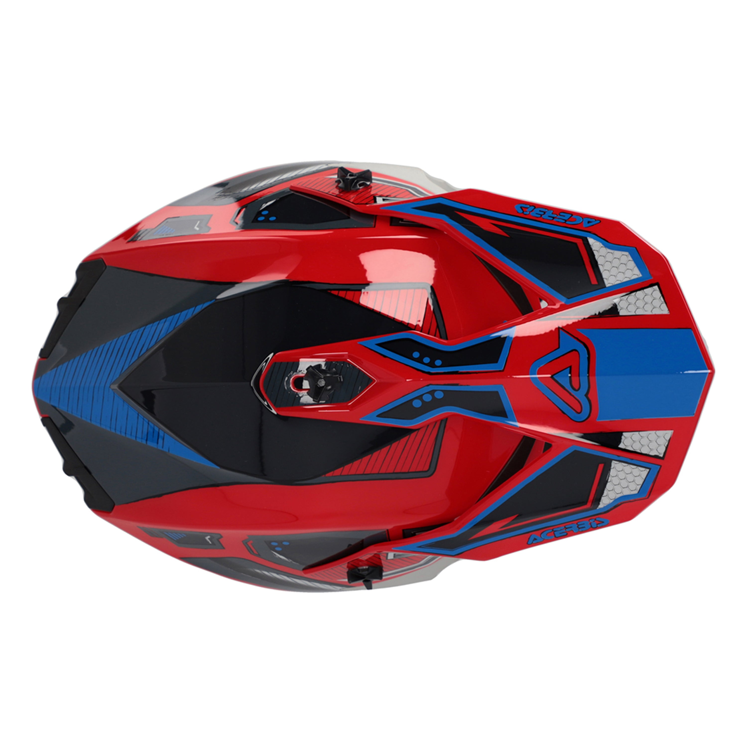 Acerbis Linear Graphic ECE 22.06 MX Helmet Glossy Red/Blue