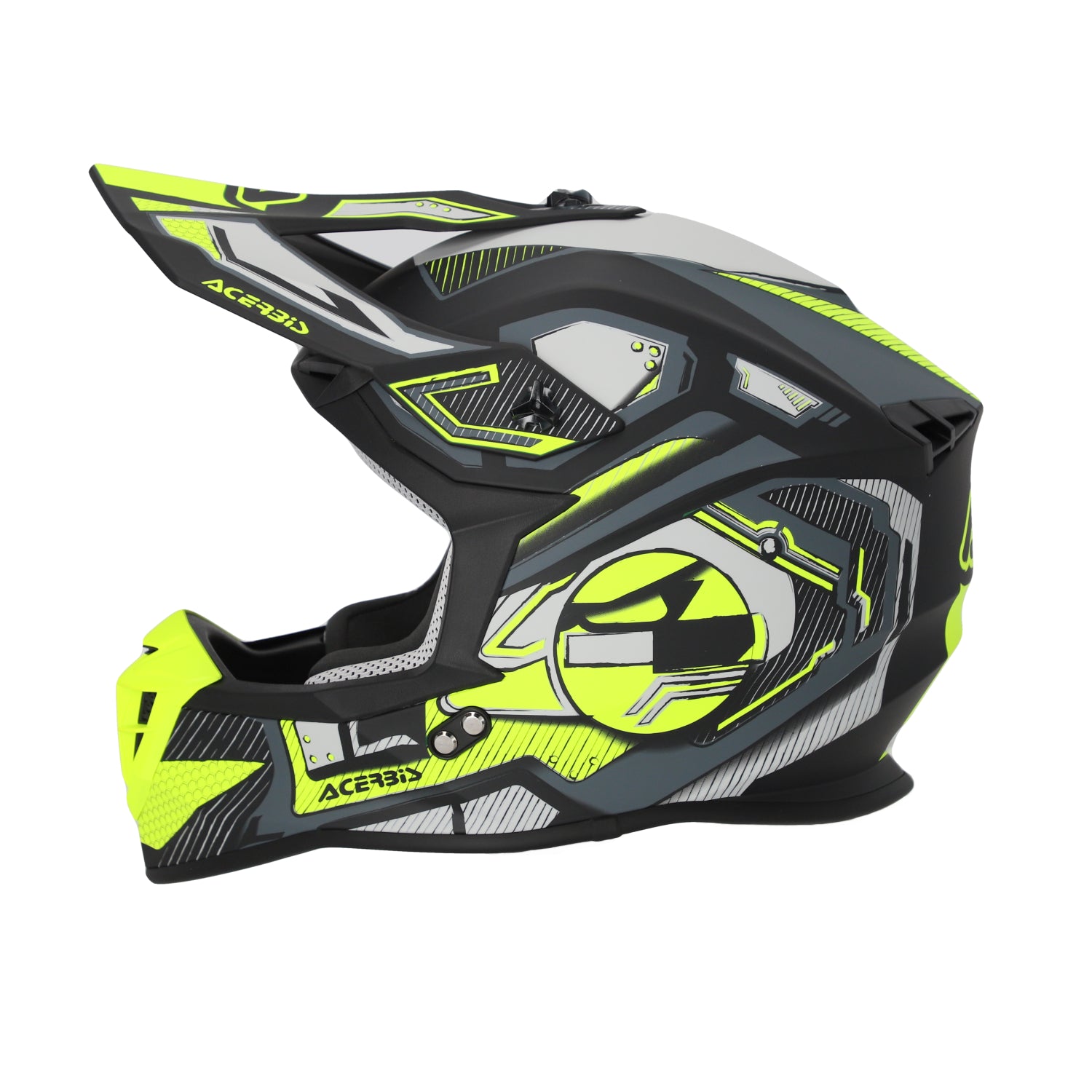 Acerbis Linear Graphic ECE 22.06 MX Helmet Matte Black/Fluo Yellow