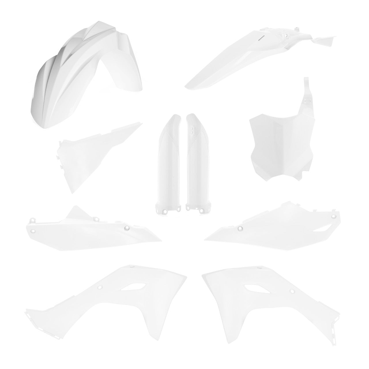 Acerbis Plastic Kit Kawasaki KX 250 2025, KX 450 2024-2025, KX 450X 2024-2025 White