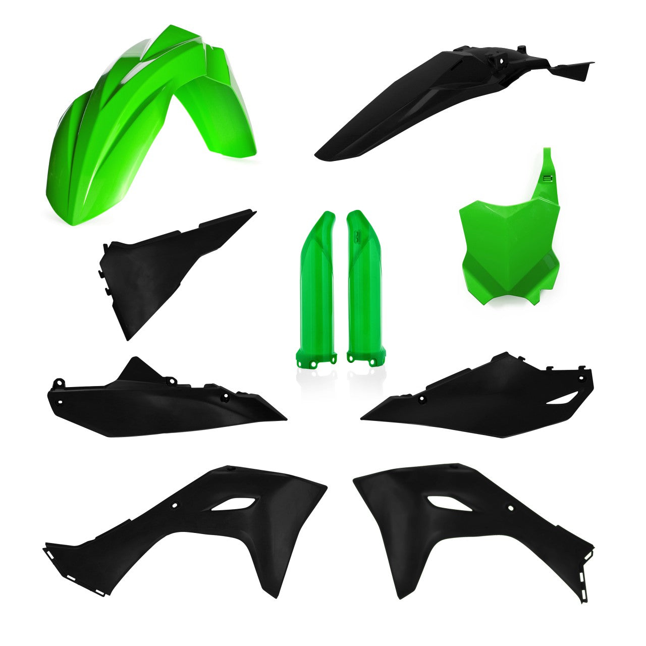 Acerbis Plastic Kit Kawasaki KX 250 2025, KX 450 2024-2025, KX 450X 2024-2025 Green/Black
