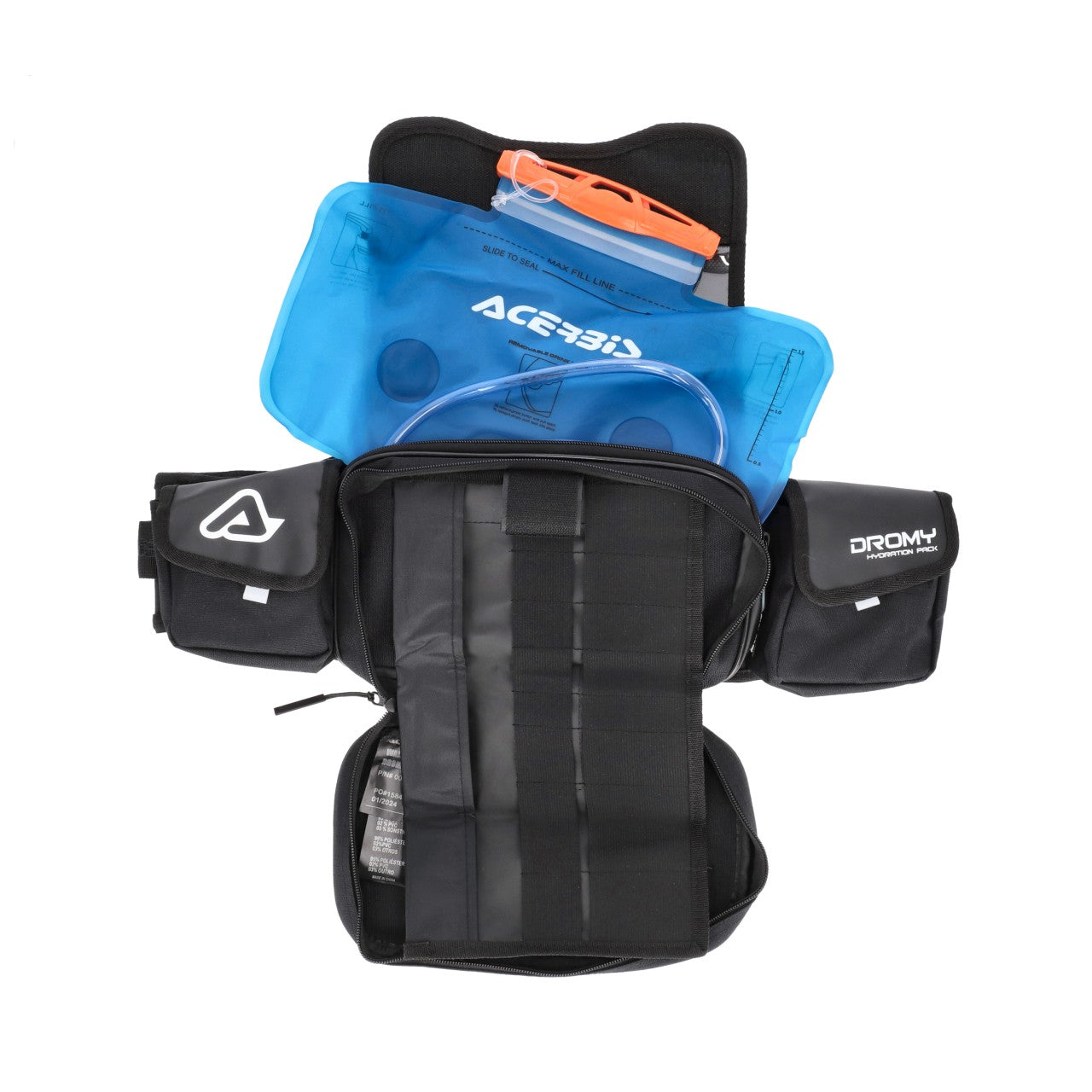 Acerbis Dromy Logo Drink Waist Hydration Pack Black/White
