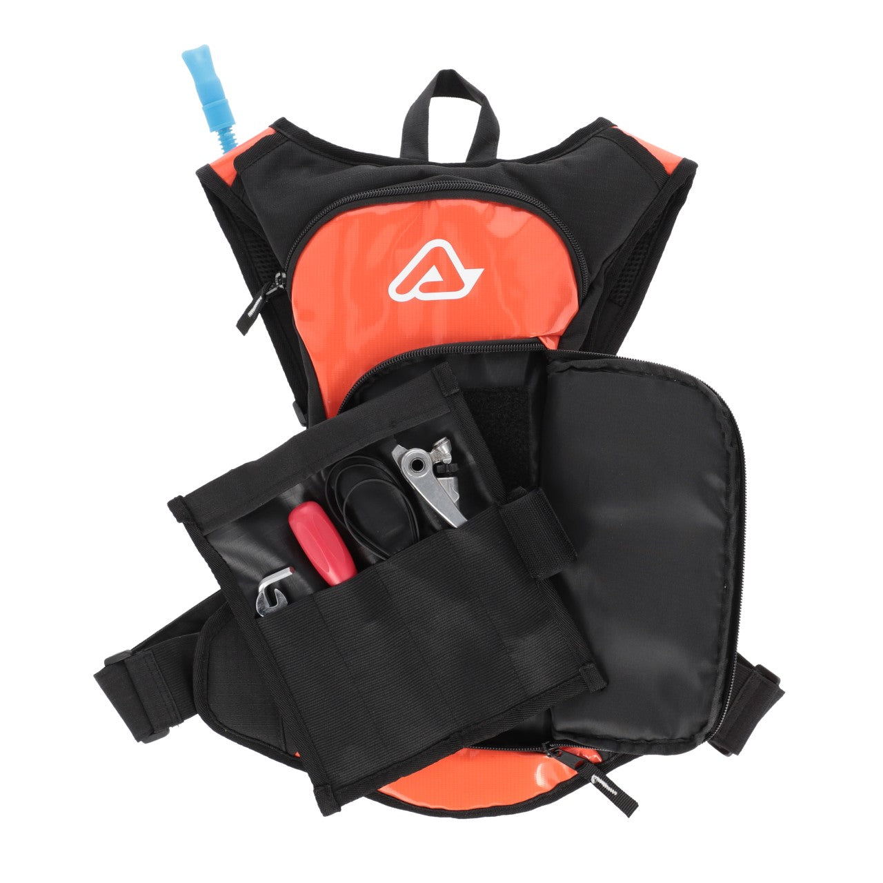 Acerbis Acqua Logo Hydration Drink Backpack 5l  - With 2 Litre Bladder Orange/White