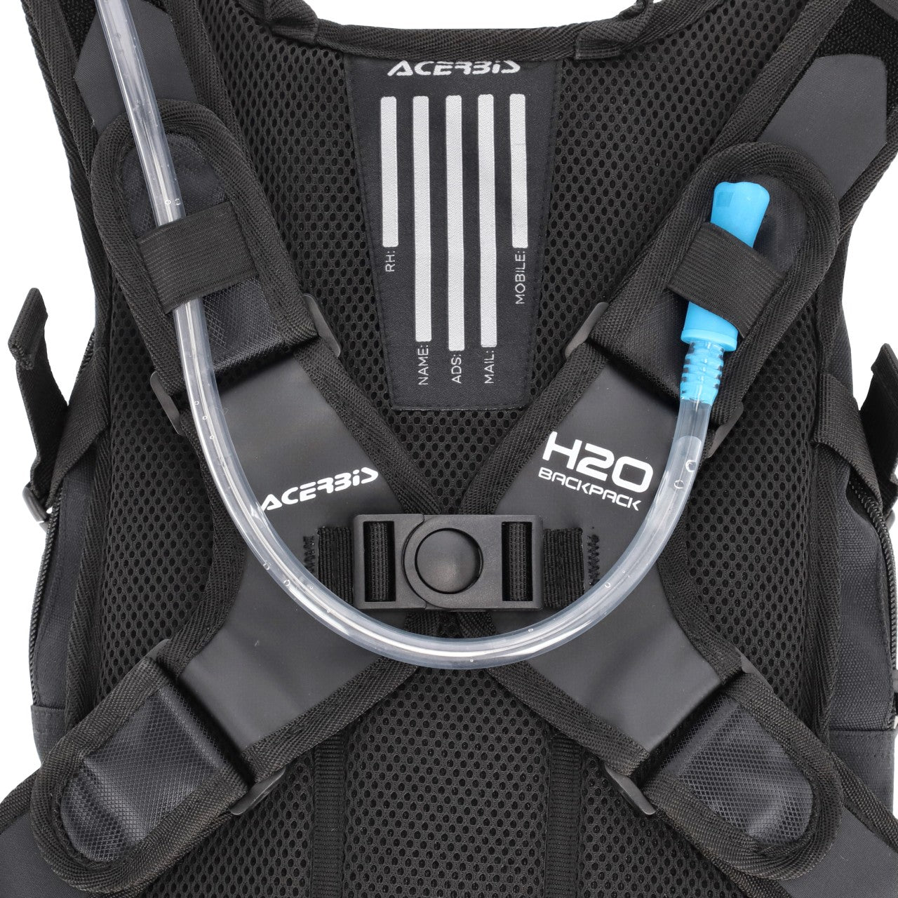 Acerbis H20 Logo Hydration Drink Backpack 10l  - With 2 Litre Bladder Black/White