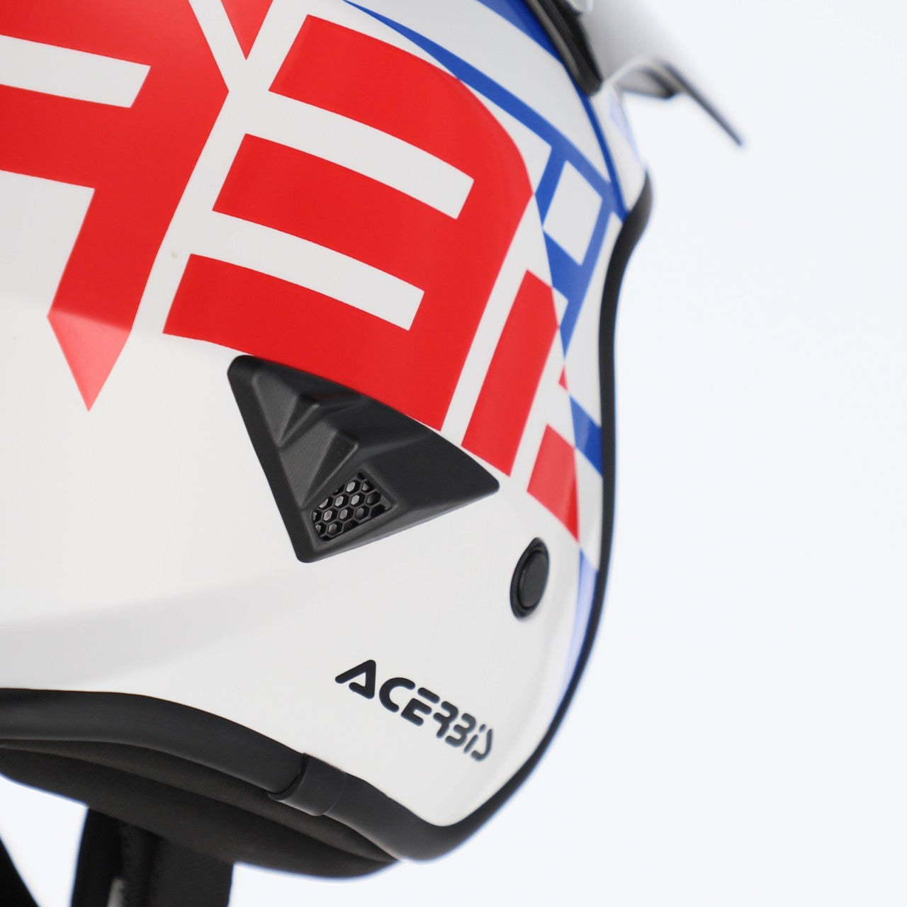 Acerbis Jet Aria Graphic Trials Helmet White/Blue/Red