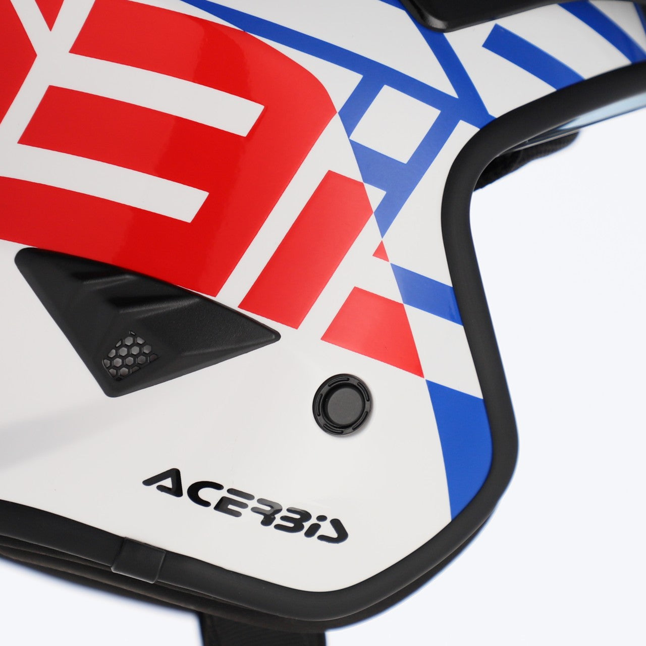 Acerbis Jet Aria Graphic Trials Helmet White/Blue/Red