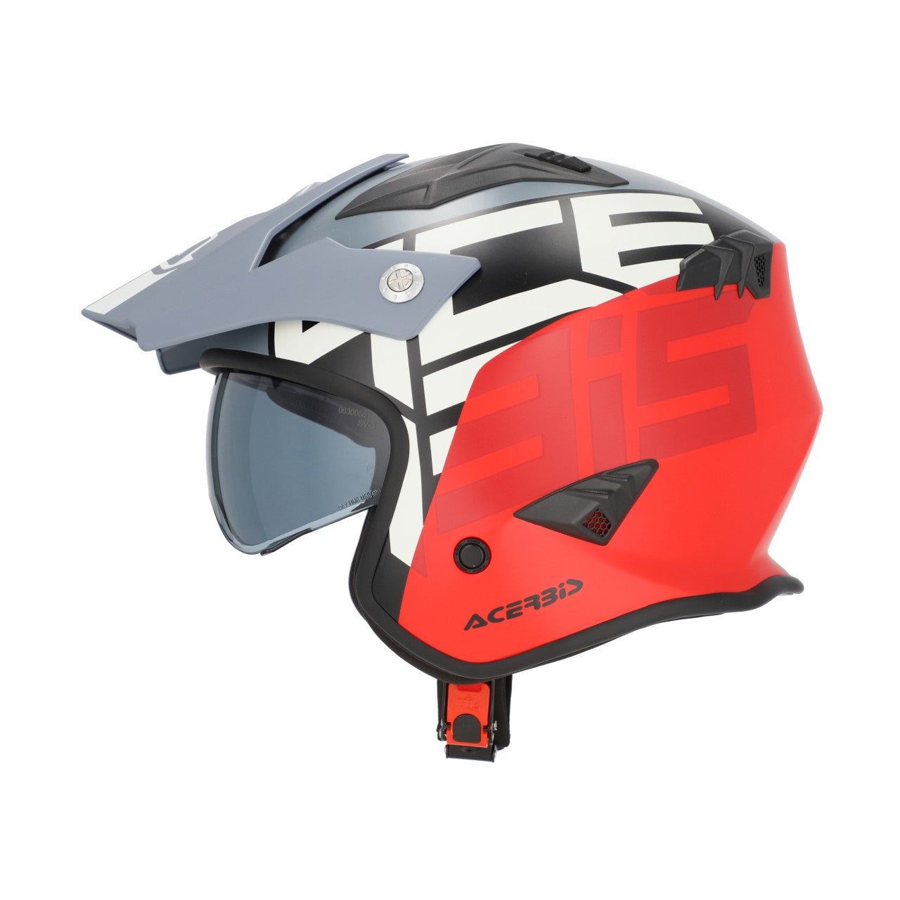 Acerbis Jet Aria Graphic Trials Helmet Grey/Red