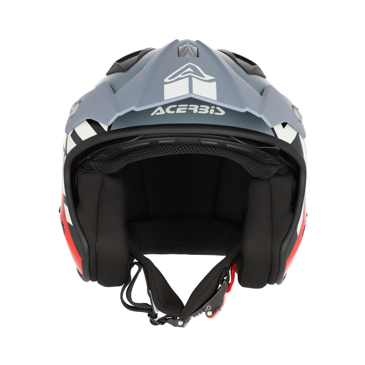 Acerbis Jet Aria Graphic Trials Helmet Grey/Red