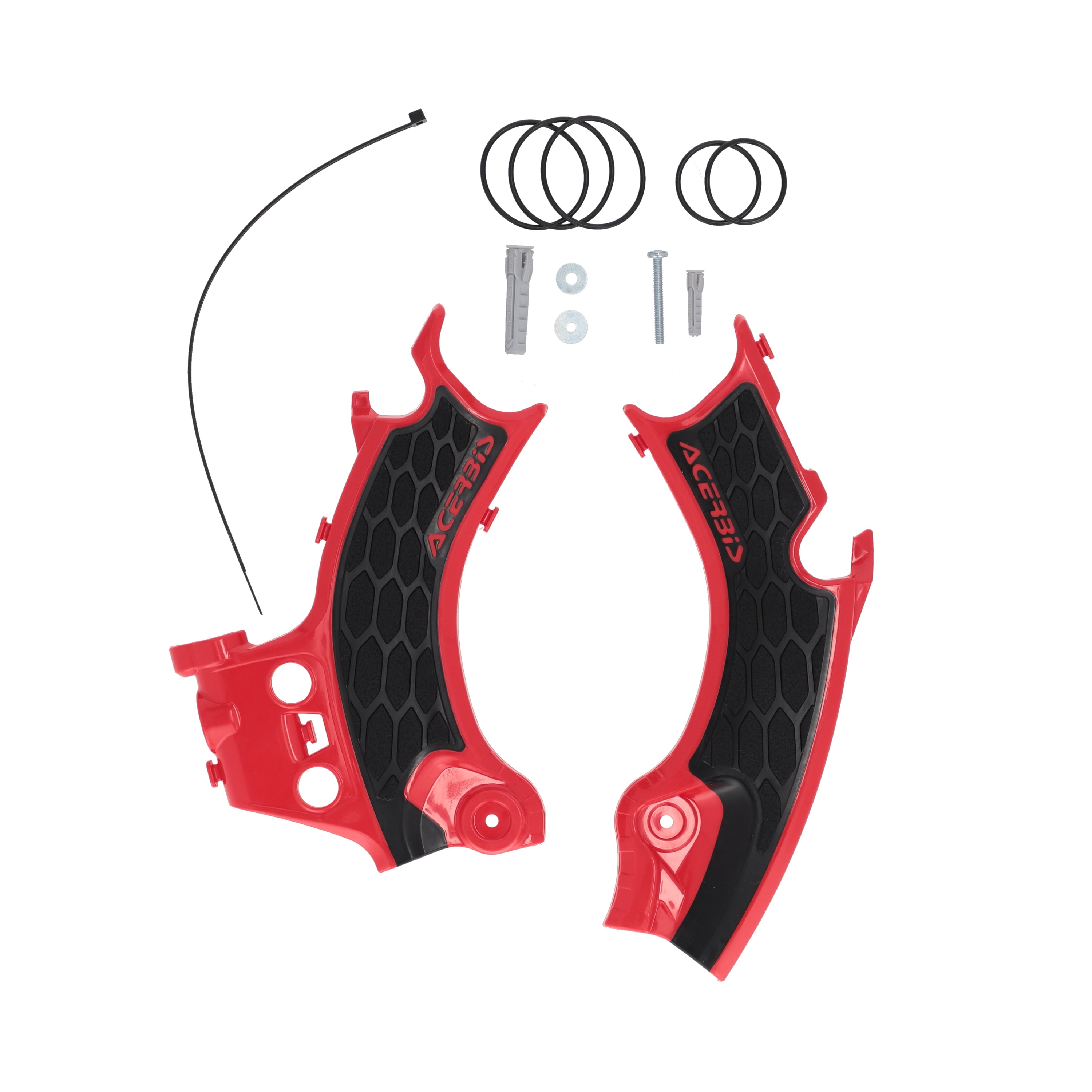 Acerbis X-Grip Frame Guards HONDA CRF 250R 2025, CRF 450R 2025 Red/Black