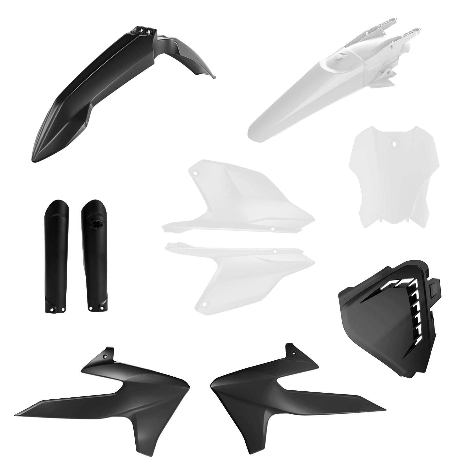 Acerbis Plastic Kit TRIUMPH TF250X 24-26, TF450X/RC 25-26 Black/White OEM