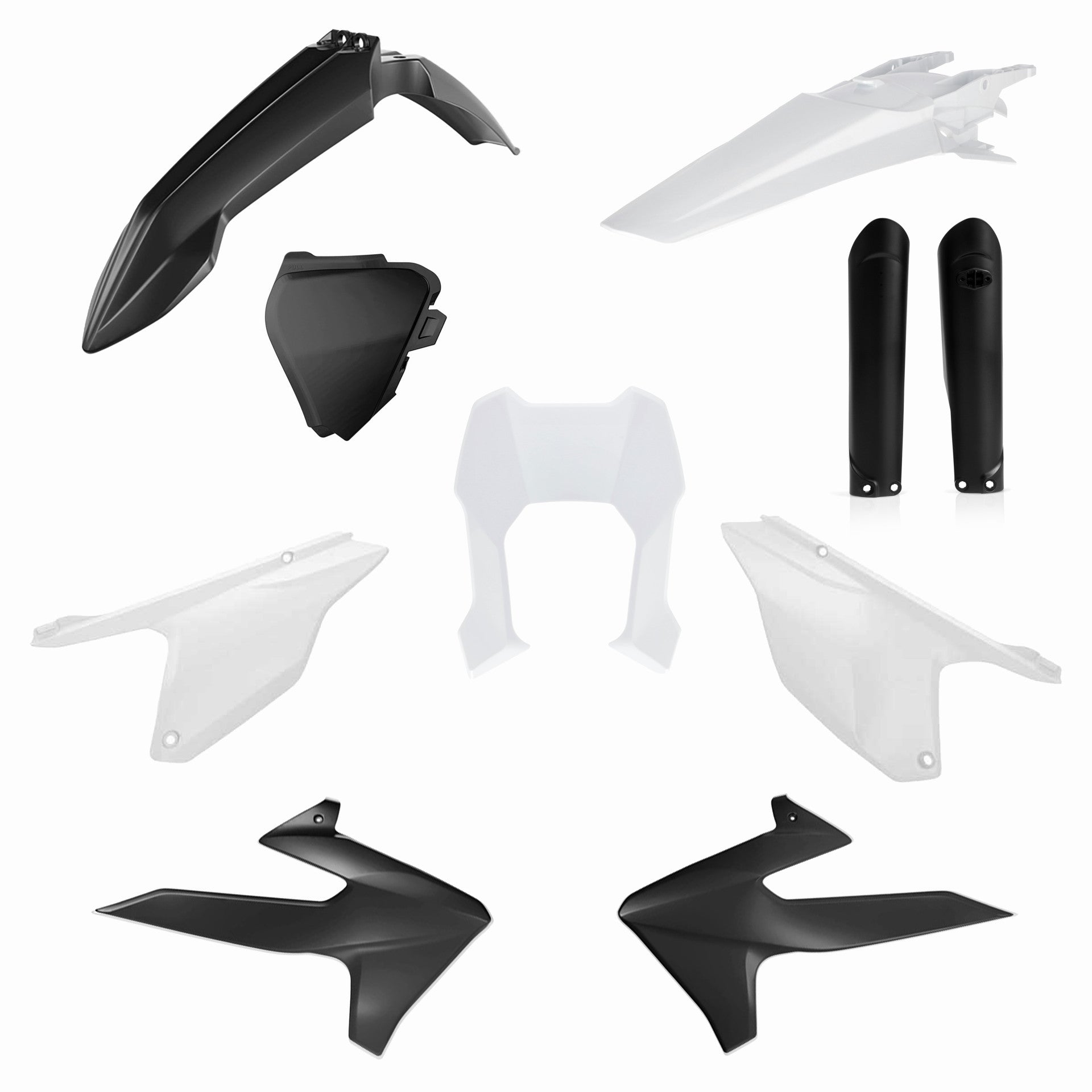 Acerbis Plastic Kit TRIUMPH TF250E 26-27, TF450E 26-27 OEM Black/White