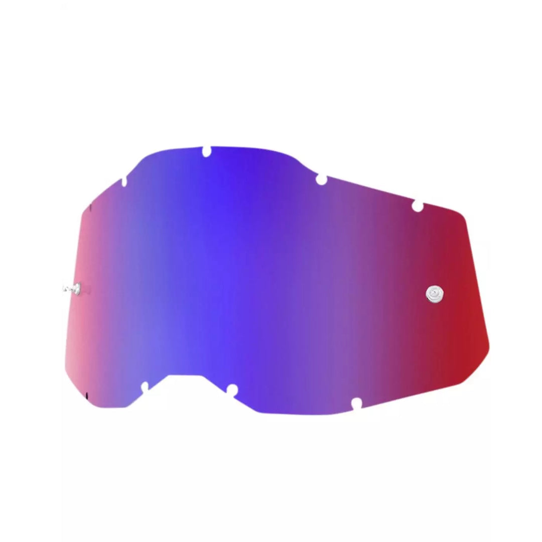 100% Genuine Replacement Lens - Racecraft 2, Accuri 2, Strata 2 - Red/Blue Mirror