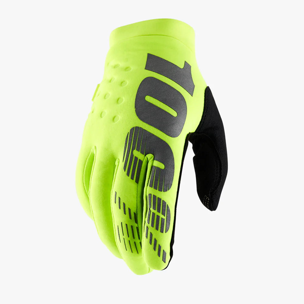100% YOUTH Brisker Cold Weather Glove Fluo Yellow/Black