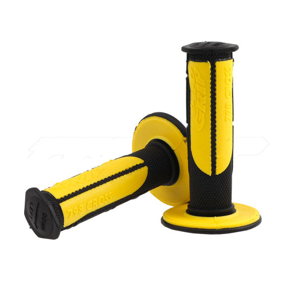Pro Grip 798 Dual Density Half Waffle MX Grips Black/Yellow