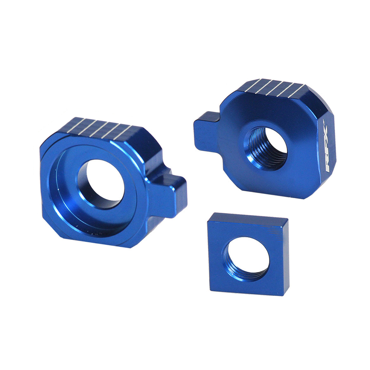 RFX Pro 2 Rear Axle Adjuster Blocks Husqvarna TC85 15-24 Blue