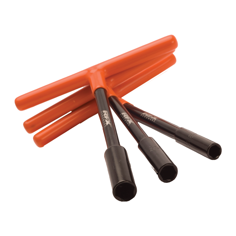 RFX Pro T-Bar Set Standard Reach with Rubber Handle 8mm/10mm/12mm Black/Orange