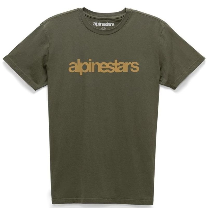 Alpinestars Heritage Word Premium Tee Military/Gold