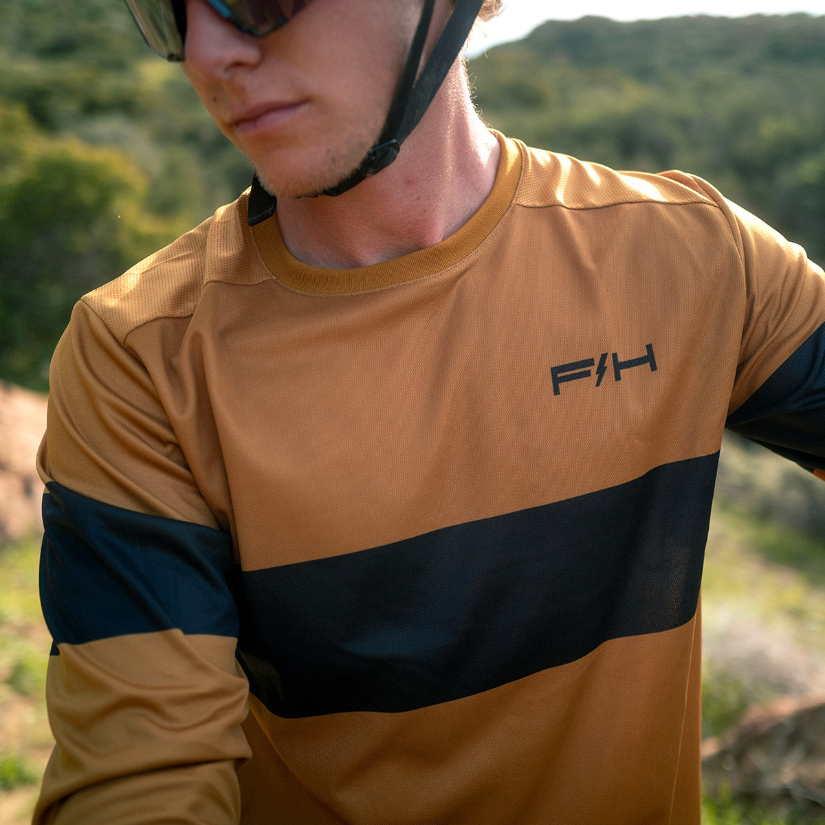 Fasthouse Impakt Ribot Long Sleeve MTB Jersey - Butterscotch