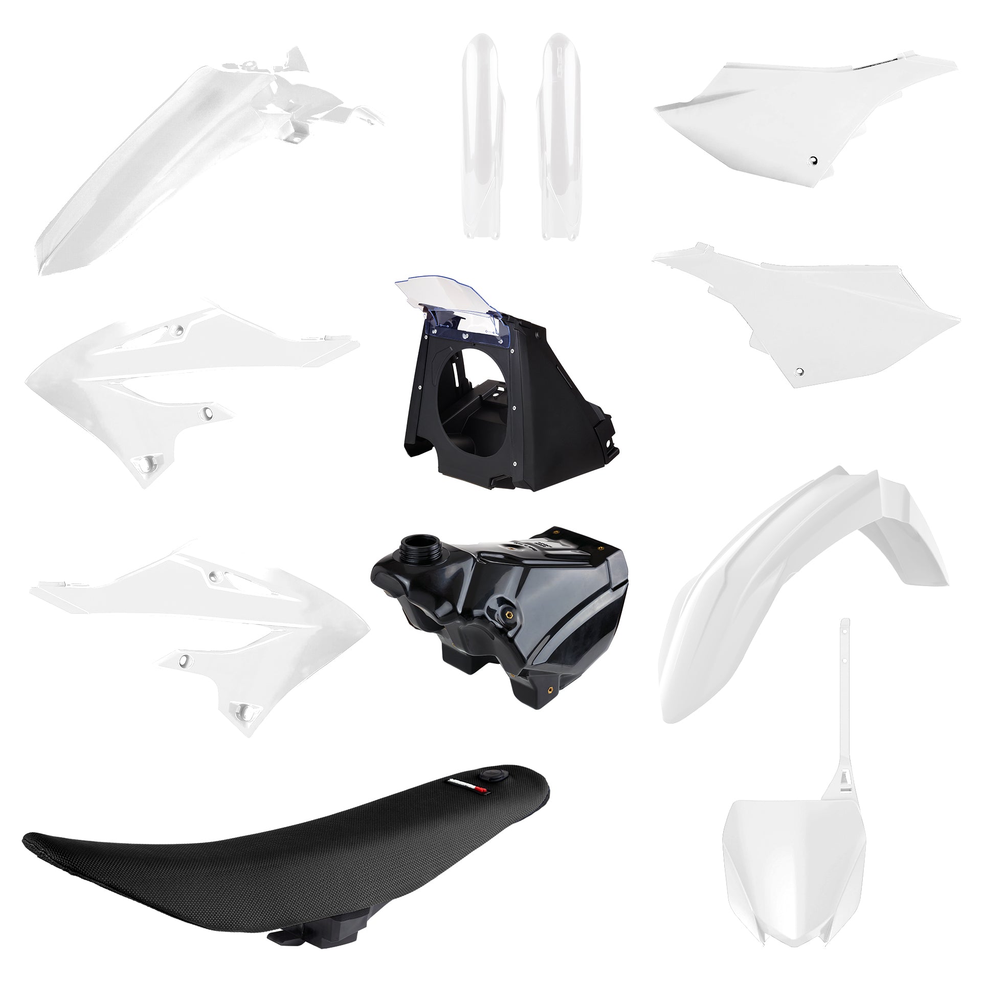 Polisport Complete Restyle Plastic Kit Inc Tank & Seat YAMAHA YZ125/250 02-21 White