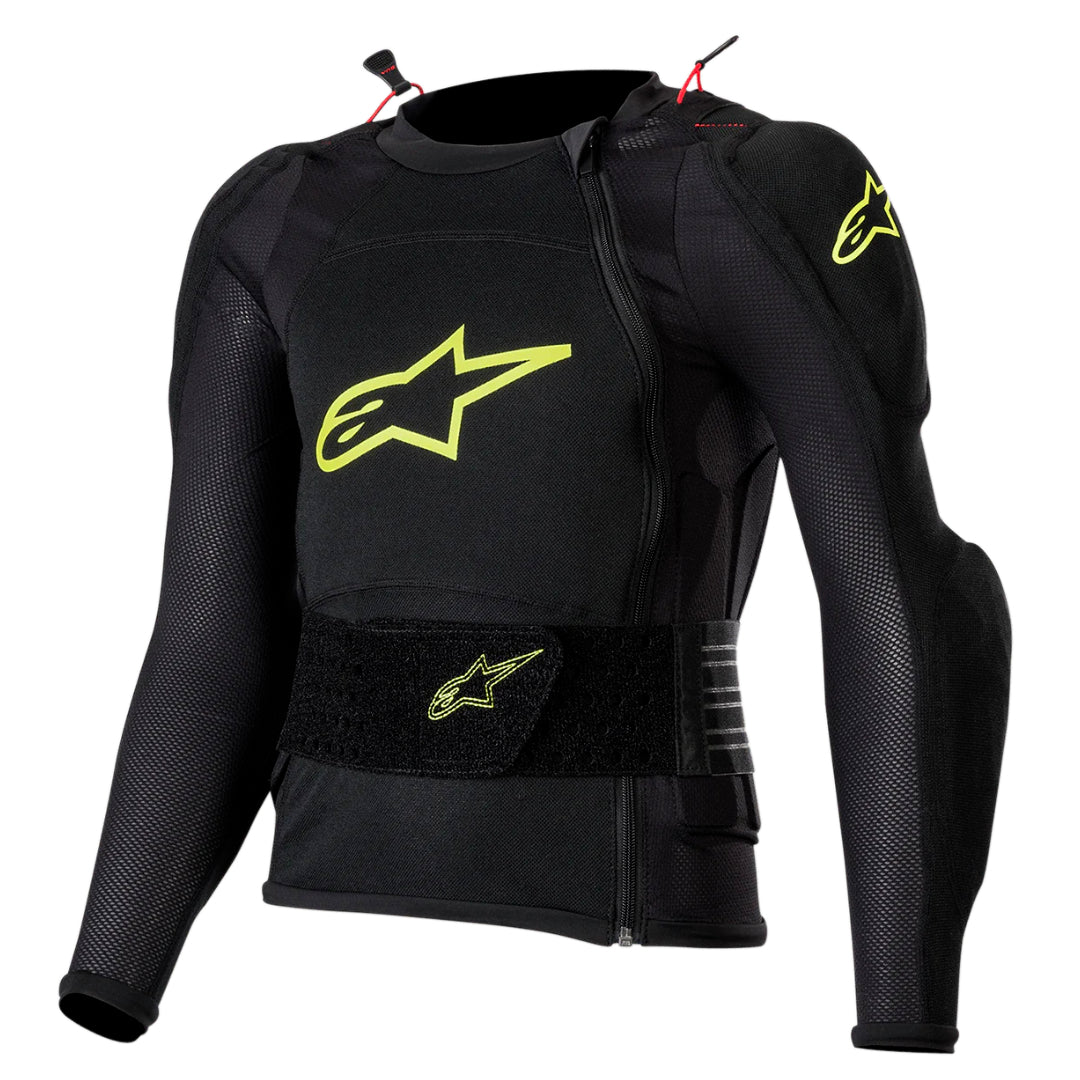 Alpinestars YOUTH Bionic Plus Protection Jacket - Long Sleeve Black/Yellow Fluo