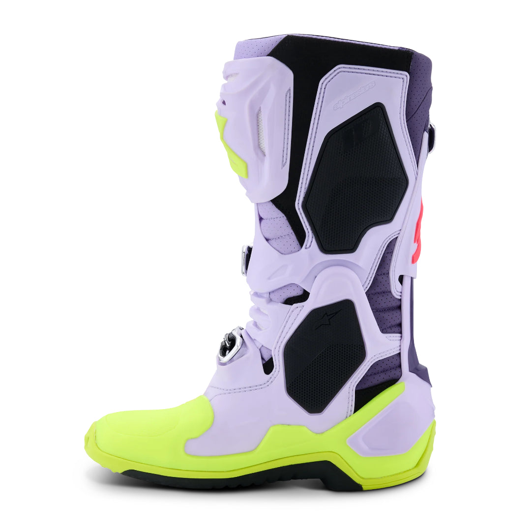 Alpinestars Tech 10 Supervented Motocross Boots Purple/Yellow Fluo/Diva Pink