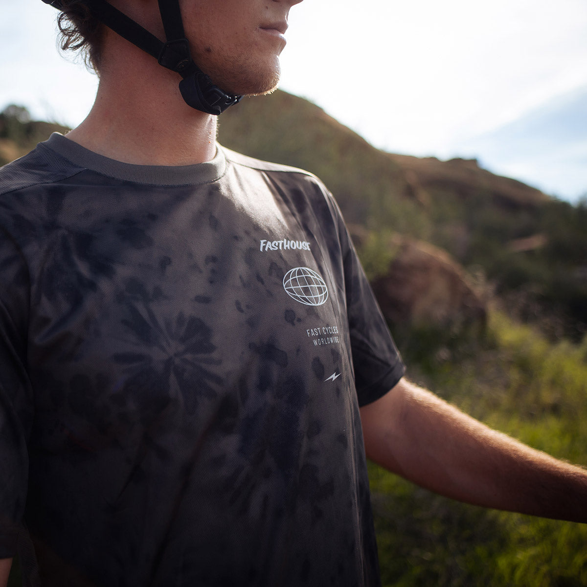 Fasthouse Impakt Baux Short Sleeve MTB Jersey - Pewter Crystal Wash