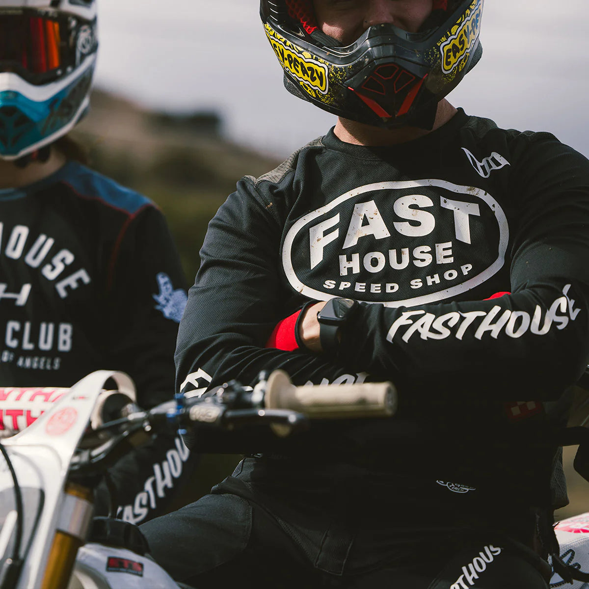 Fasthouse Grindhouse Air-Cooled Ramble LS MX Jersey Black/Grey