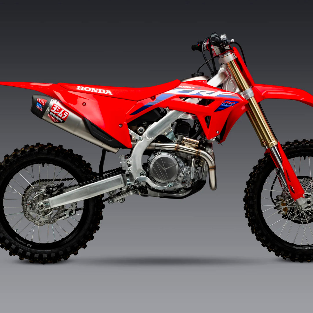 Yoshimura RS-12 Full Exhaust System Honda CRF450R 2021-2024 (S.Steel/S.Steel/Carbon Cap)