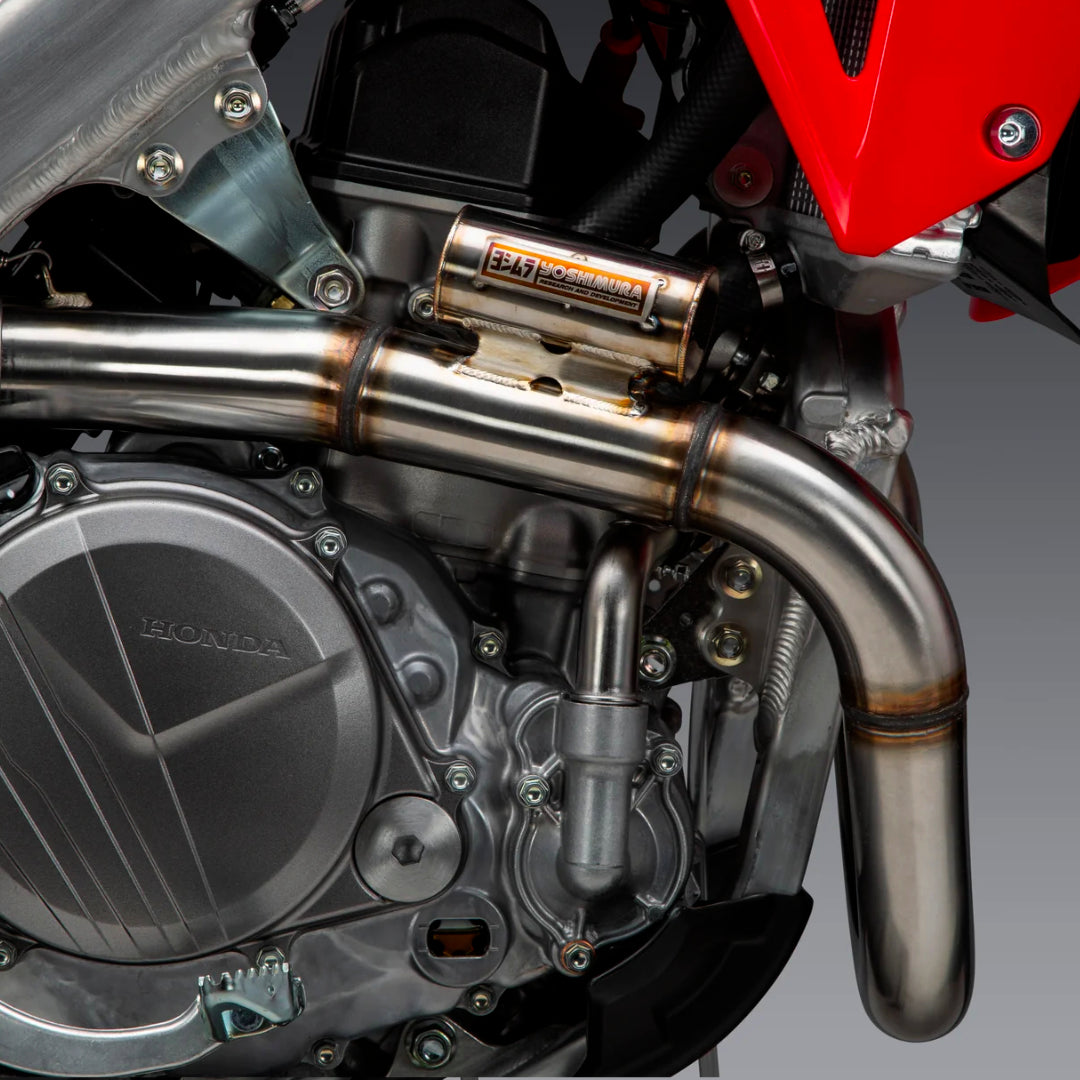 Yoshimura RS-12 Full Exhaust System Honda CRF450R 2021-2024 (S.Steel/S.Steel/Carbon Cap)