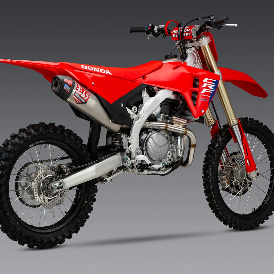 Yoshimura RS-12 Full Exhaust System Honda CRF450R / RX 2025-2026 (S.Steel/S.Steel/Carbon Cap) (Copy)