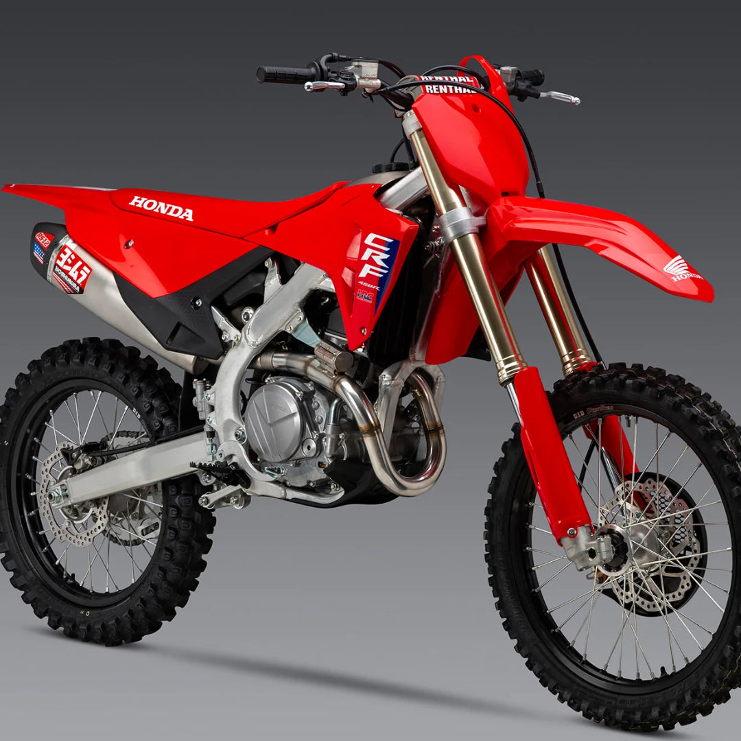 Yoshimura RS-12 Full Exhaust System Honda CRF450R / RX 2025-2026 (S.Steel/S.Steel/Carbon Cap) (Copy)