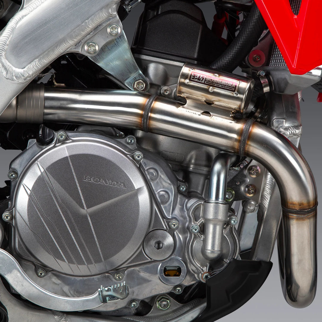 Yoshimura RS-12 Full Exhaust System Honda CRF450R / RX 2025-2026 (S.Steel/S.Steel/Carbon Cap) (Copy)