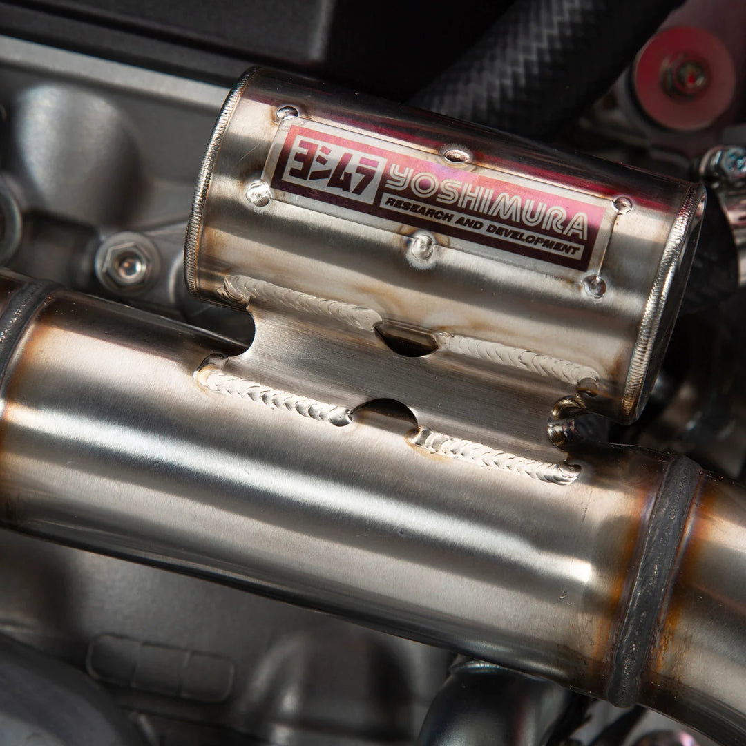 Yoshimura RS-12 Full Exhaust System Honda CRF450R / RX 2025-2026 (S.Steel/S.Steel/Carbon Cap) (Copy)