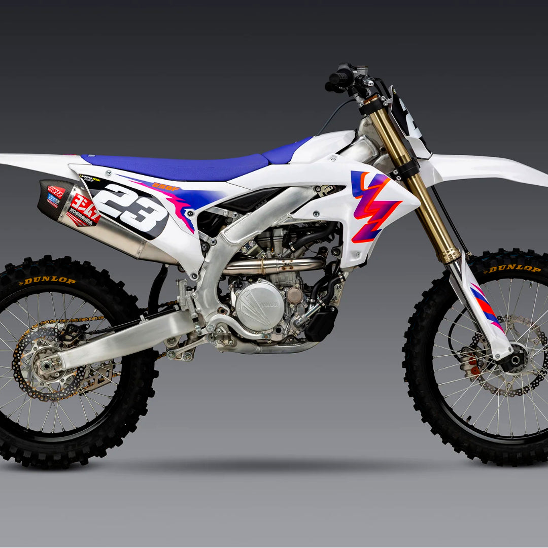 Yoshimura RS-12 Full Exhaust System Yamaha YZ250F 2024 (S.Steel/Alu/Carbon Cap)