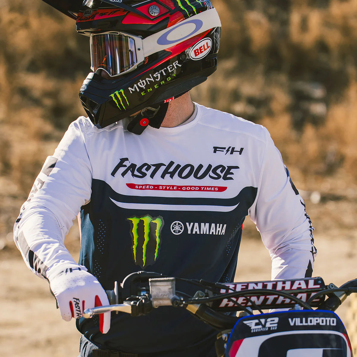Fasthouse Helix Circuit LS MX Jersey Navy/White/Red