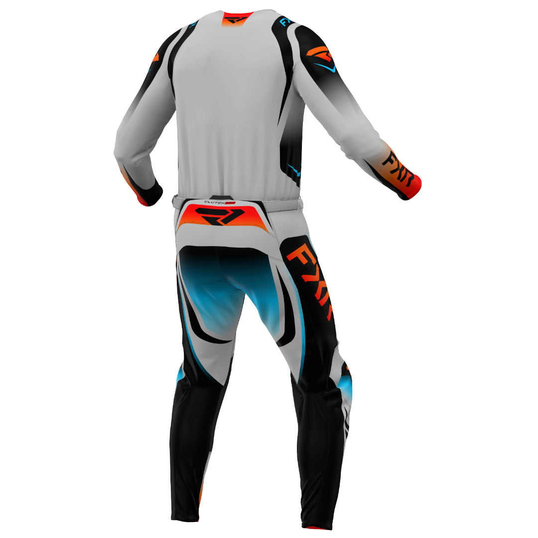 FXR Clutch Pro 2025 MX Kit Combo Grey/Sky/Orange