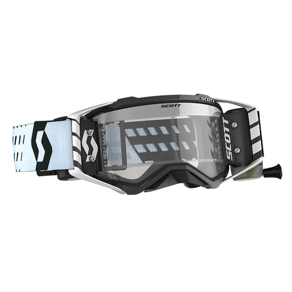 Scott Prospect WFS Roll Off Goggle Racing Black/White - Clear Lens
