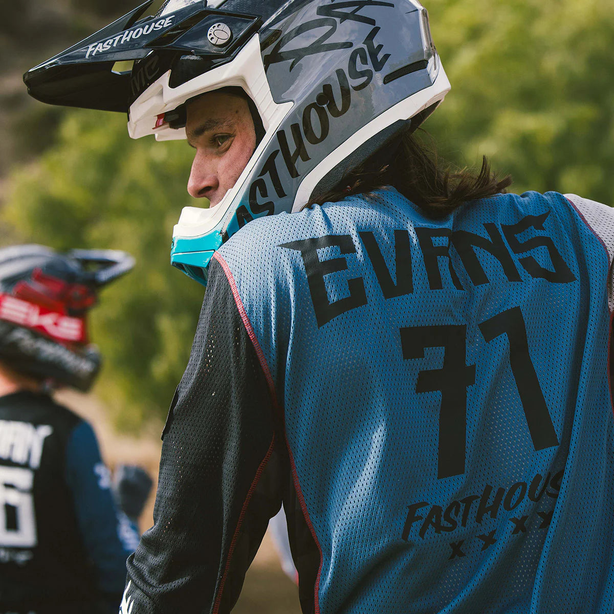 Fasthouse Grindhouse Air-Cooled Club LS MX Jersey Black/Teal