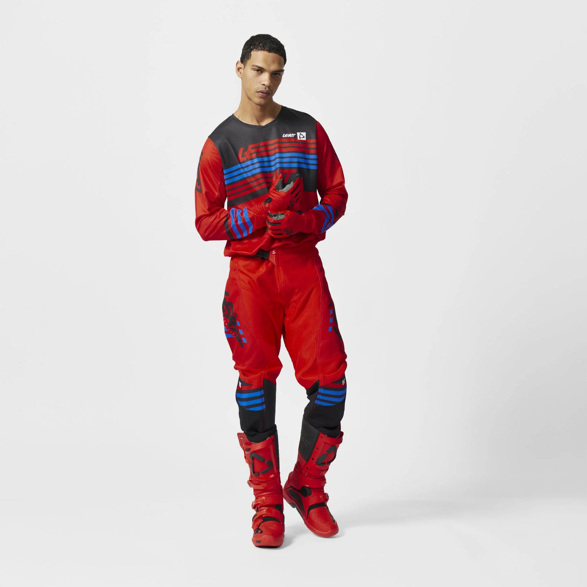 Leatt Moto 3.5 MX Kit Combo 2027 Stripes Red