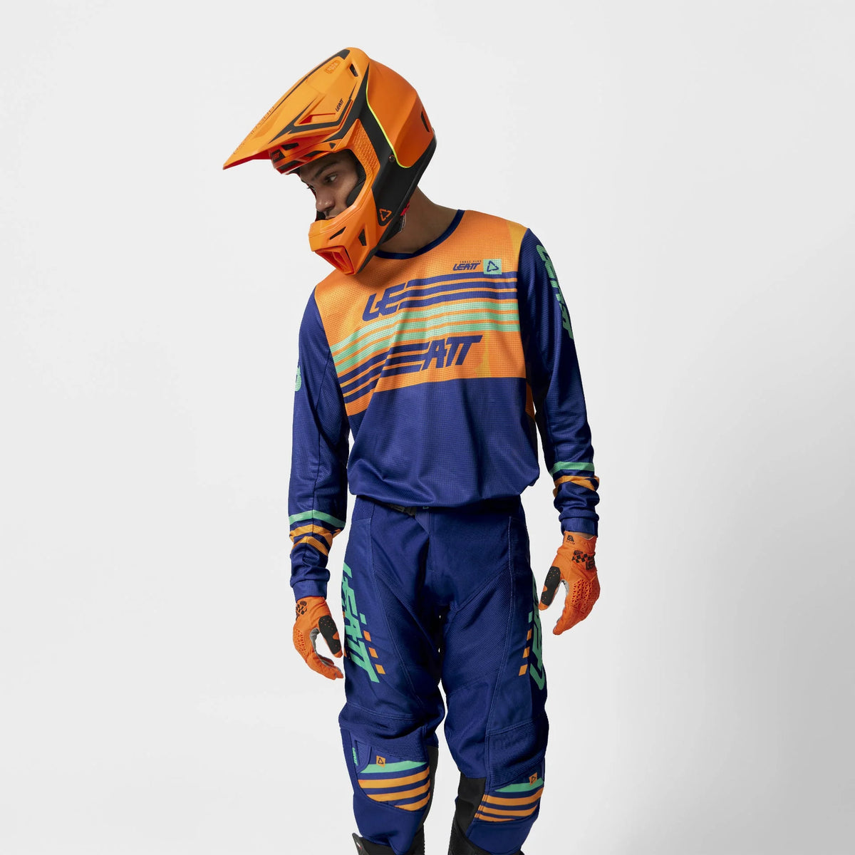 Leatt Moto 3.5 MX Kit Combo 2027 Stripes Orange