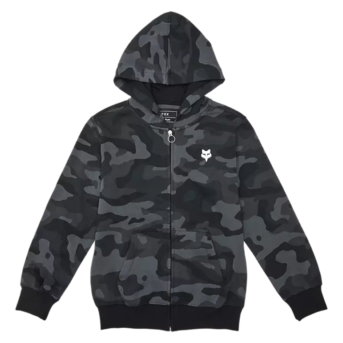 Fox Youth Fox Head Camo FLC Zip Hoodie Black Camo
